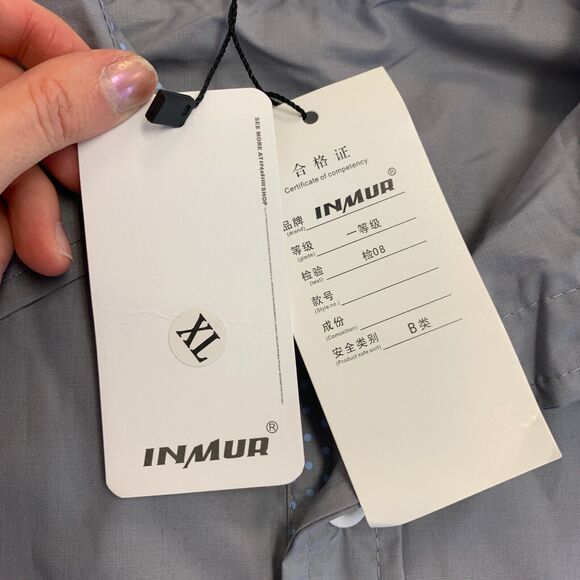 Inmur Button Up Shirt Womens XL Extra Large Gray Career Long Sleeve Collar Top - Picture 8 of 11